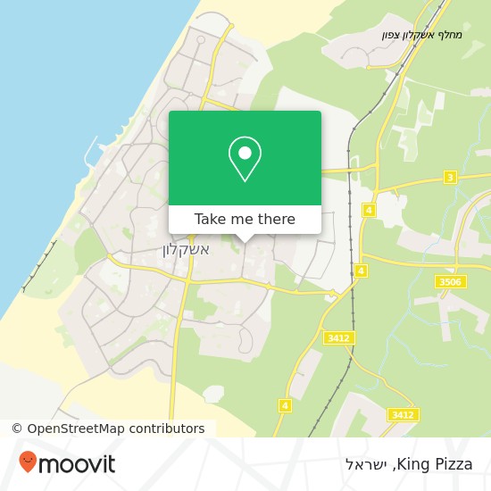 מפת King Pizza, רמז דוד אשקלון, אשקלון, 78000