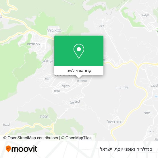 מפת סנדלריה ואופני יוסף