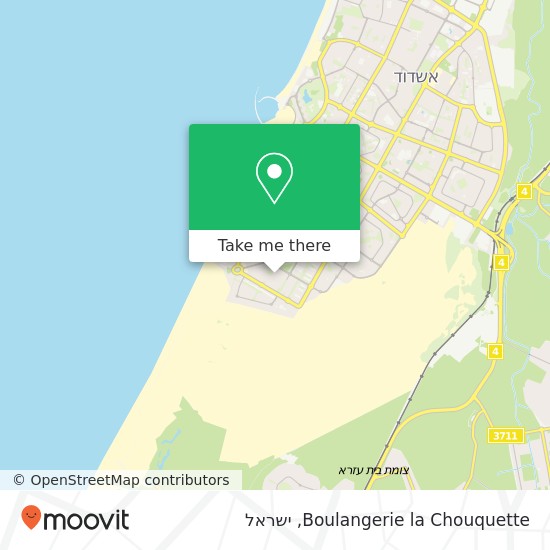 מפת Boulangerie la Chouquette, איינשטיין 4 רובע טו, אשדוד, 77660