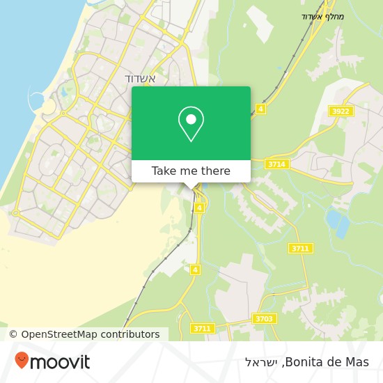 מפת Bonita de Mas, אשדוד, אשקלון, 77000