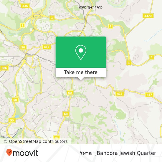 מפת Bandora Jewish Quarter, null
