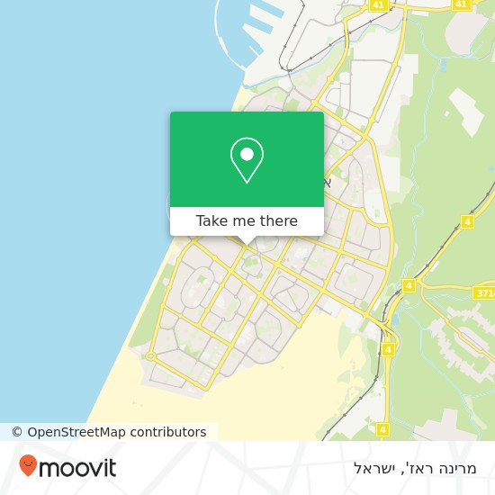 מפת מרינה ראז', דרך מנחם בגין אשדוד, אשקלון, 77000