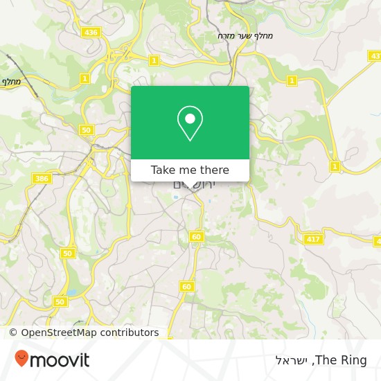 מפת The Ring, יפו ירושלים, ירושלים, 94141