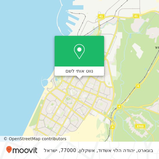 מפת בוגארט, יהודה הלוי אשדוד, אשקלון, 77000