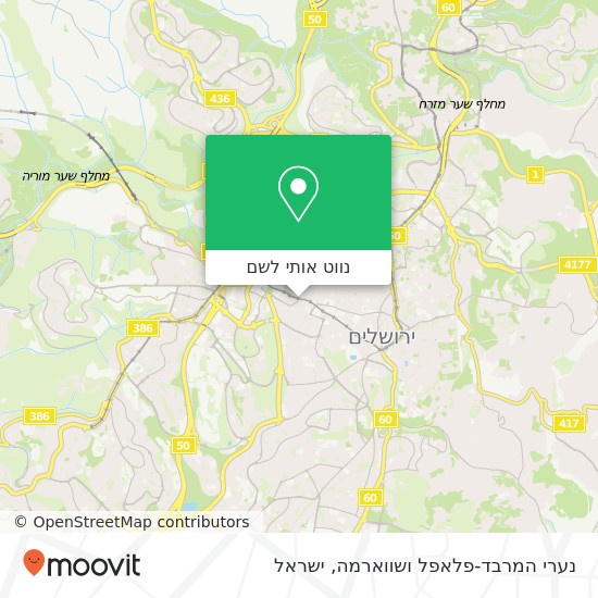 מפת נערי המרבד-פלאפל ושווארמה, יפו ירושלים, ירושלים, 94342