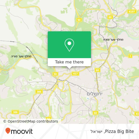 מפת Pizza Big Bite, שמגר ירושלים, ירושלים, 90000