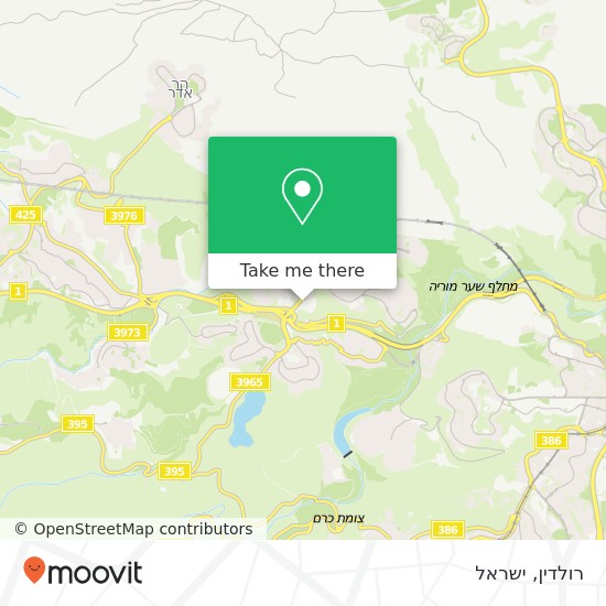 מפת רולדין, מבשרת ציון, ירושלים, 90805