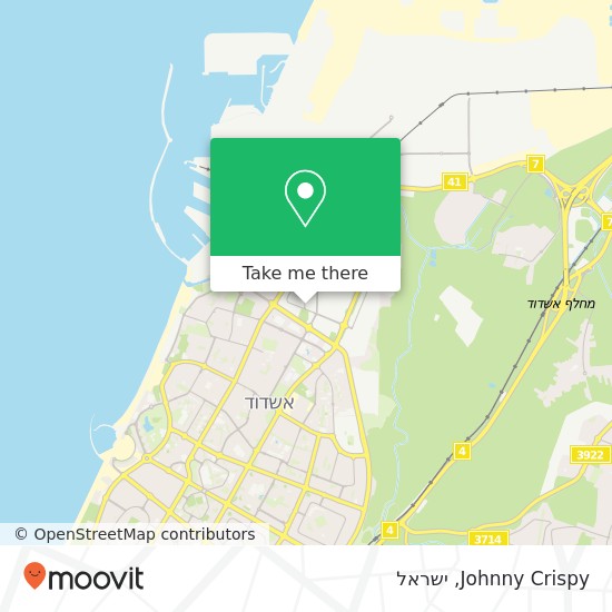 מפת Johnny Crispy, הבנאים תעשייה כבדה, אשדוד, 77609