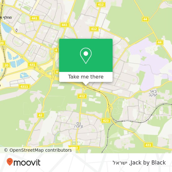 מפת Jack by Black, ראשון לציון, רחובות, 75000