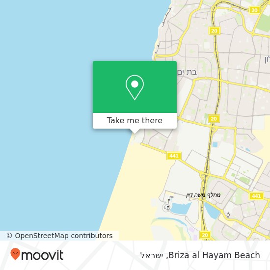 מפת Briza al Hayam Beach, שער הים, ראשון לציון, 75000 ישראל