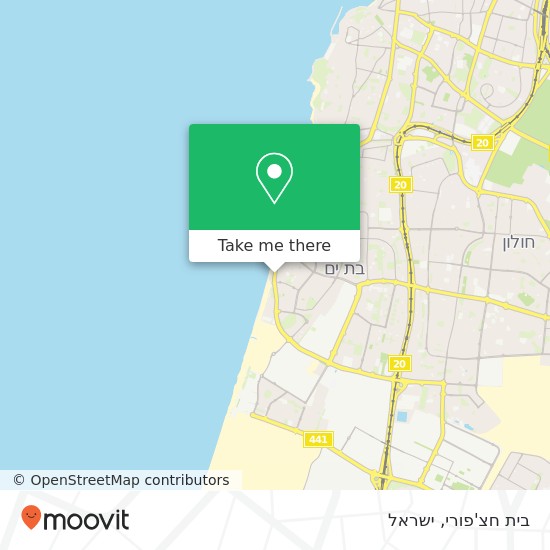 מפת בית חצ'פורי, בן גוריון בת ים, תל אביב, 59000