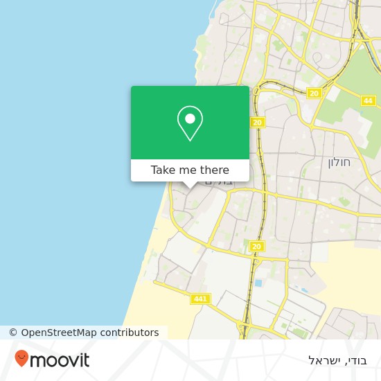 מפת בודי, בלפור בת ים, תל אביב, 59550