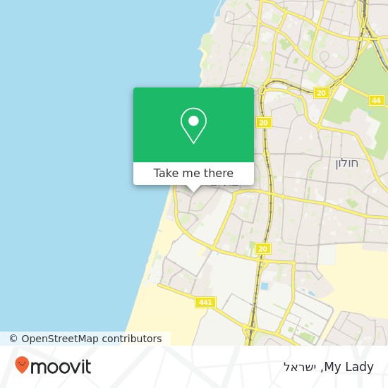 מפת My Lady, בלפור בת ים, תל אביב, 59550