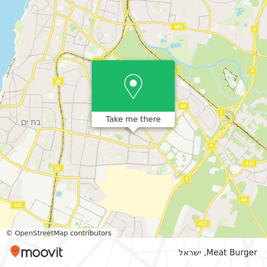 מפת Meat Burger, ההסתדרות חולון, תל אביב, 58823