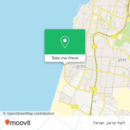 מפת ליטל פראג, בן גוריון בת ים, תל אביב, 59000