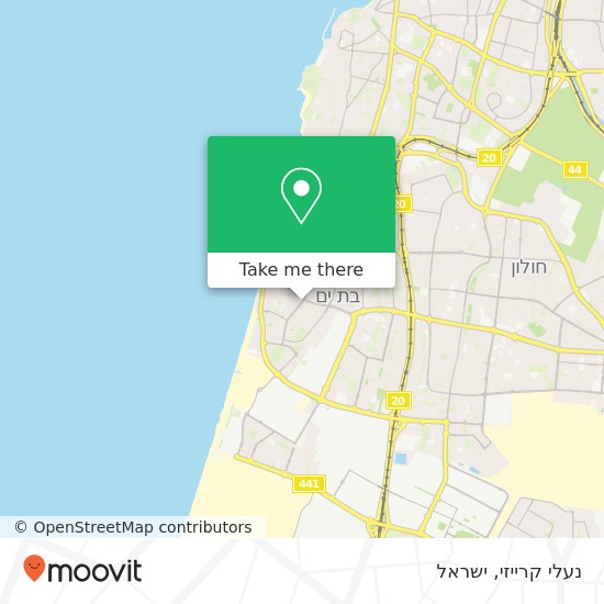 מפת נעלי קרייזי, בלפור בת ים, תל אביב, 59000