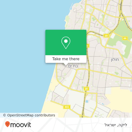 מפת ליקה, בלפור בת ים, תל אביב, 59631