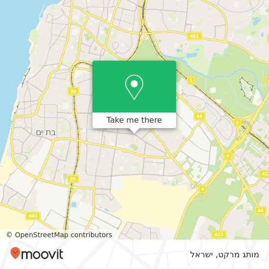 מפת מותג מרקט, ההסתדרות חולון, תל אביב, 58400