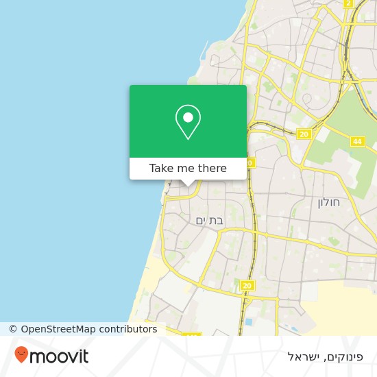 מפת פינוקים, בלפור בת ים, תל אביב, 59371