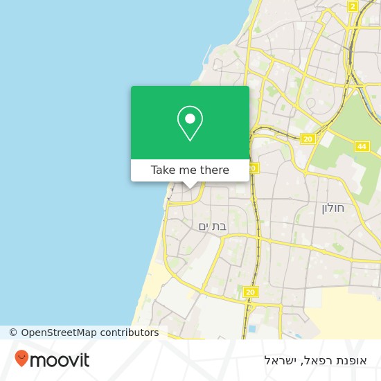 מפת אופנת רפאל, בלפור בת ים, תל אביב, 59377