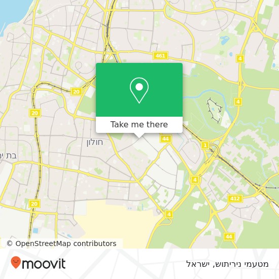 מפת מטעמי ניריתוש, חולון, תל אביב, 58000