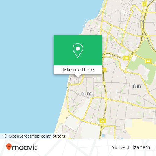 מפת Elizabeth, בלפור בת ים, תל אביב, 59371