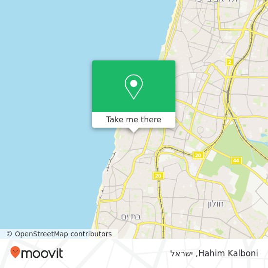 מפת Hahim Kalboni, יפת 136 עג'מי, גבעת עלייה, תל אביב-יפו, 68041