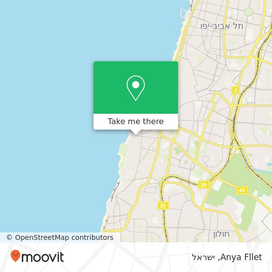 מפת Anya Fllet, הדולפין תל אביב-יפו, תל אביב, 68034