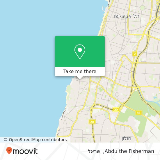 מפת Abdu the Fisherman, יפת 37 צפון יפו, תל אביב-יפו, 68130