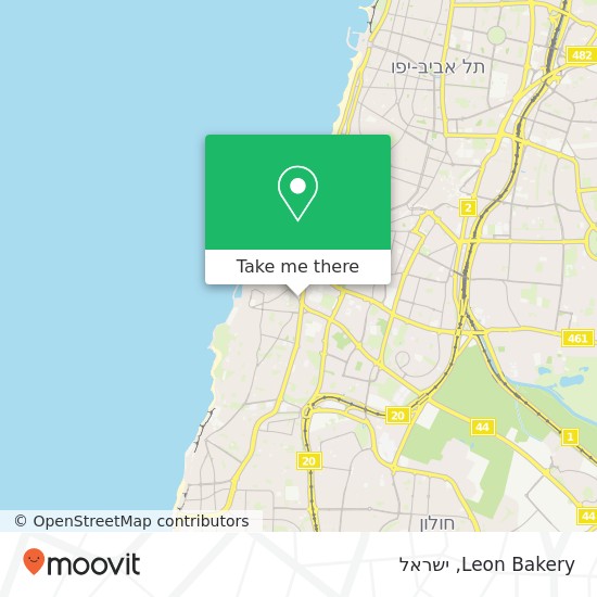 מפת Leon Bakery, עולי ציון צפון יפו, תל אביב-יפו, 68025