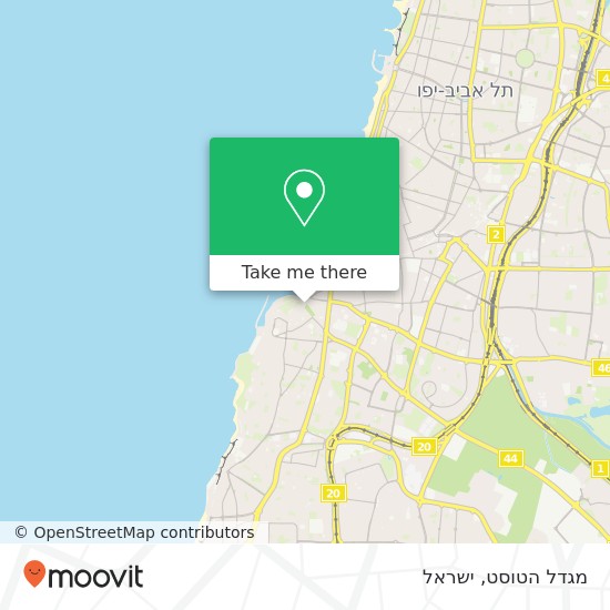 מפת מגדל הטוסט, יפת תל אביב-יפו, תל אביב, 68028