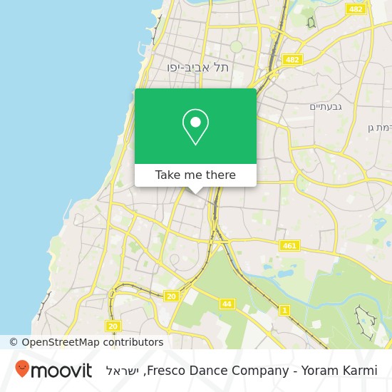 מפת Fresco Dance Company - Yoram Karmi, נווה שאנן, תל אביב-יפו, 60000