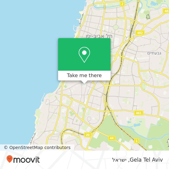 מפת Gela Tel Aviv, נחלת בנימין 84 פלורנטין, תל אביב-יפו, 66525
