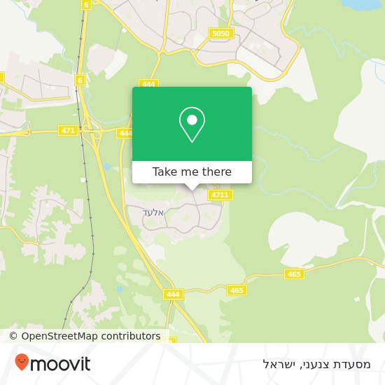 מפת מסעדת צנעני, שמעון בן שטח אלעד, פתח תקווה
