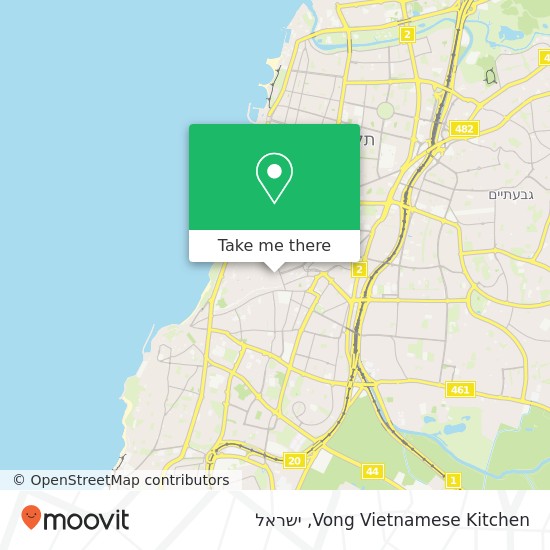 מפת Vong Vietnamese Kitchen, לב תל אביב, תל אביב-יפו, 67132