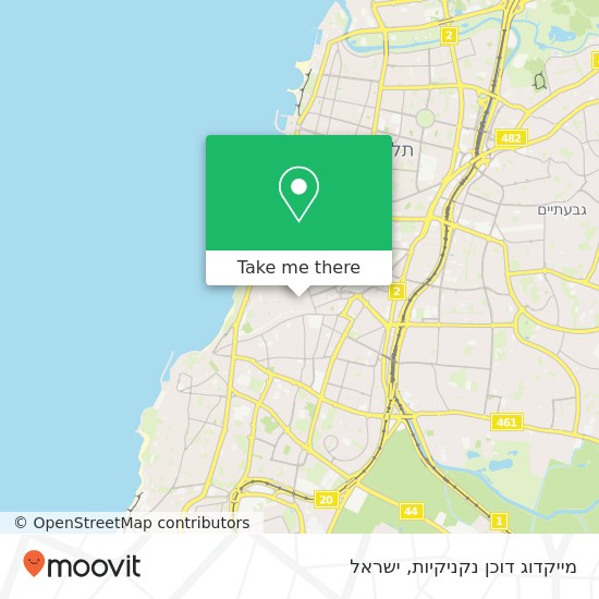 מפת מייקדוג דוכן נקניקיות, הרצל תל אביב-יפו, תל אביב, 67132