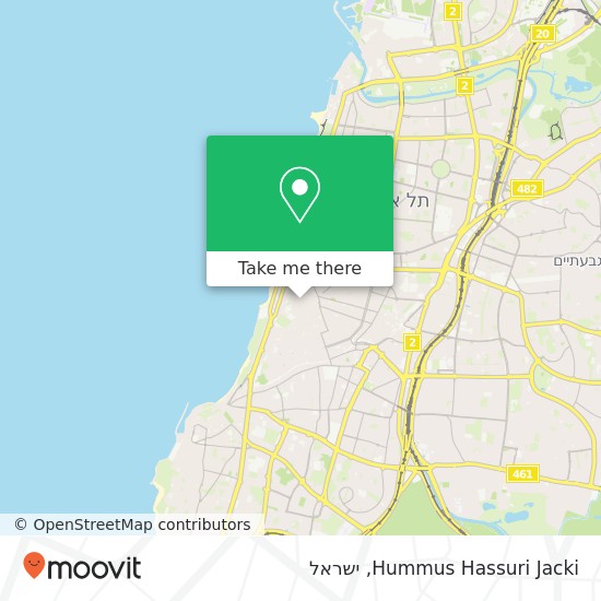 מפת Hummus Hassuri Jacki, מל"ן כרם התימנים, תל אביב-יפו, 65606