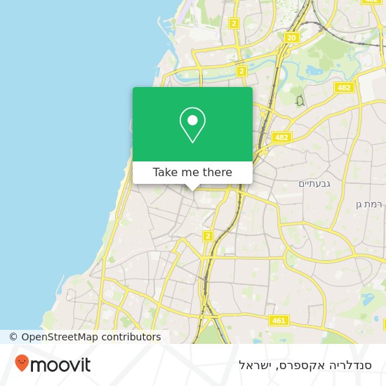 מפת סנדלריה אקספרס, אבן גבירול תל אביב-יפו, תל אביב, 64077