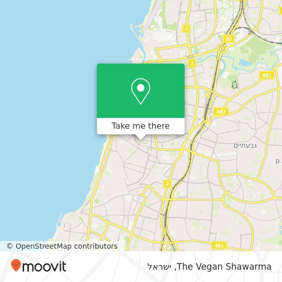 מפת The Vegan Shawarma, המלך ג'ורג' 81 הצפון הישן-האזור הדרומי, תל אביב-יפו, 64337