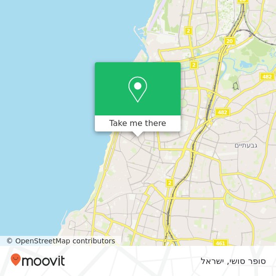 מפת סופר סושי, מאיר דיזנגוף תל אביב-יפו, תל אביב, 64332