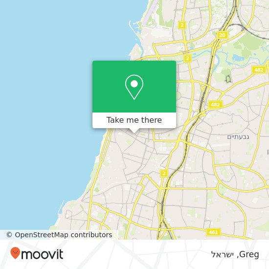 מפת Greg, מאיר דיזנגוף הצפון הישן-האזור הדרומי, תל אביב-יפו, 64332