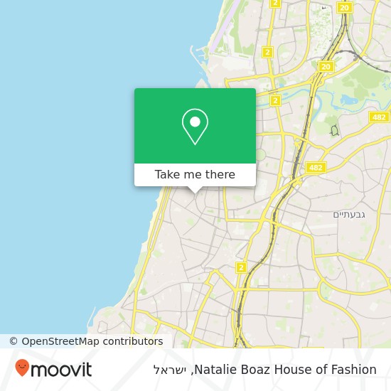 מפת Natalie Boaz House of Fashion, כיכר דיזנגוף הצפון הישן-האזור הדרומי, תל אביב-יפו, 60000