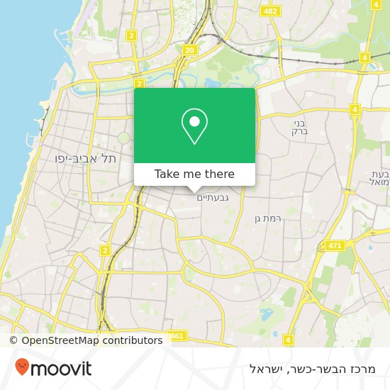 מפת מרכז הבשר-כשר, גוש עציון גבעתיים, תל אביב, 53392