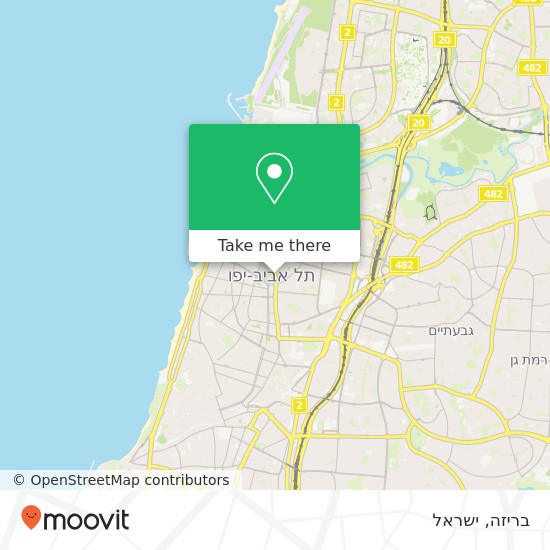 מפת בריזה, אבן גבירול תל אביב-יפו, תל אביב, 64162
