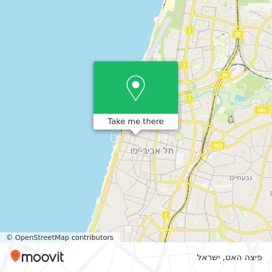 מפת פיצה האט, ארלוזורוב תל אביב-יפו, תל אביב, 62488