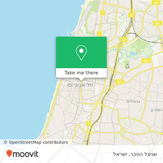 מפת שניצל הכיכר, אבן גבירול תל אביב-יפו, תל אביב, 64046