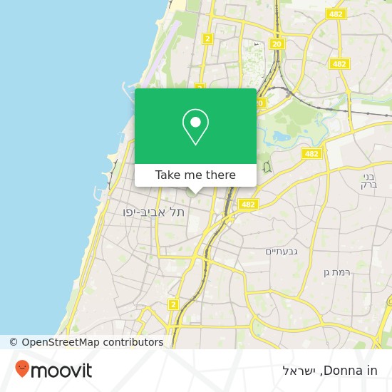 מפת Donna in, ה' באייר תל אביב-יפו, תל אביב, 62998