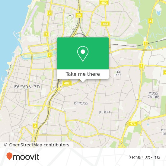 מפת מרי-מי, נורדאו רמת גן, תל אביב, 52464