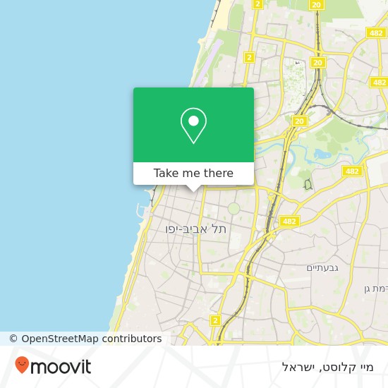 מפת מיי קלוסט, אשתורי הפרחי תל אביב-יפו, תל אביב, 62743