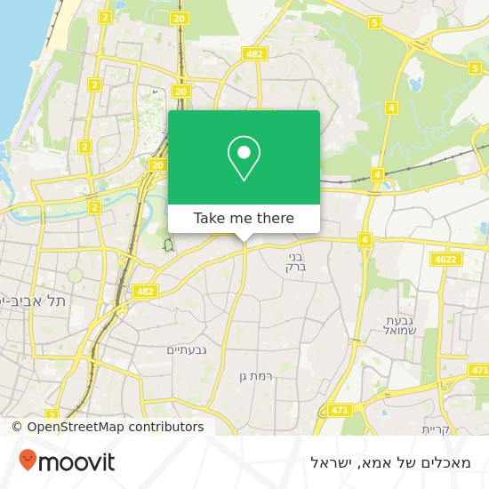 מפת מאכלים של אמא, דרך דוד בן גוריון רמת גן, תל אביב, 52573